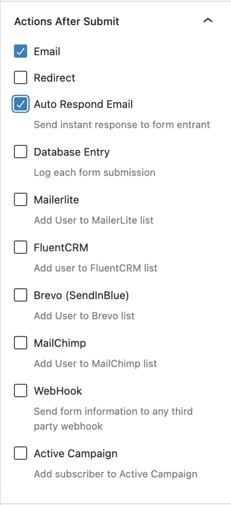 Kadence Form - Actions After Submit